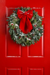 Christmas Wreath Red Door